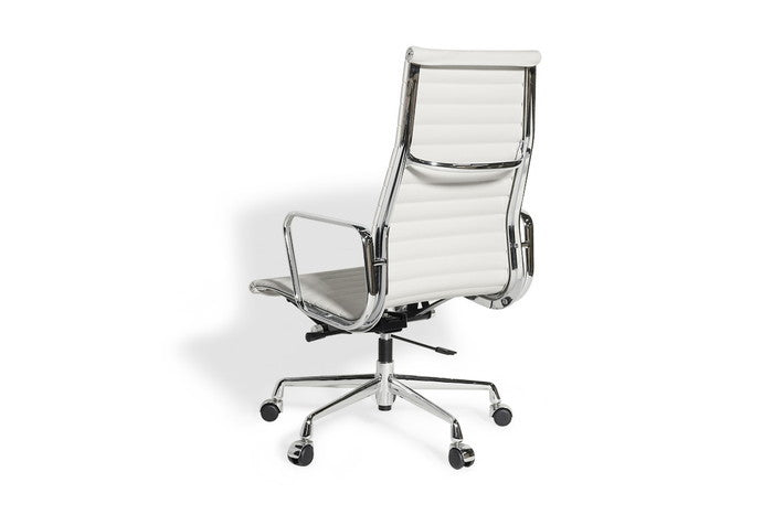 アルミナムチェア ハイフラットパッド レザー 本革 キャスター グライズ プラスライン仕様 保証付 e-comfort デザイナーズ ジェネ（GENCO） kwg-chea07hfc-le 参考画像 10