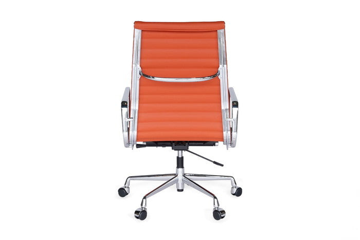 アルミナムチェア ハイフラットパッド レザー 本革 キャスター グライズ プラスライン仕様 保証付 e-comfort デザイナーズ ジェネ（GENCO） kwg-chea07hfc-le 参考画像 12