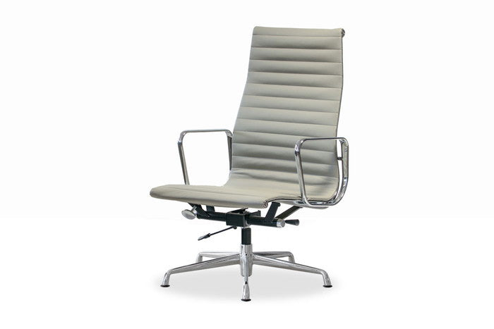 アルミナムチェア ハイフラットパッド レザー 本革 キャスター グライズ プラスライン仕様 保証付 e-comfort デザイナーズ ジェネ（GENCO） kwg-chea07hfc-le 参考画像 14