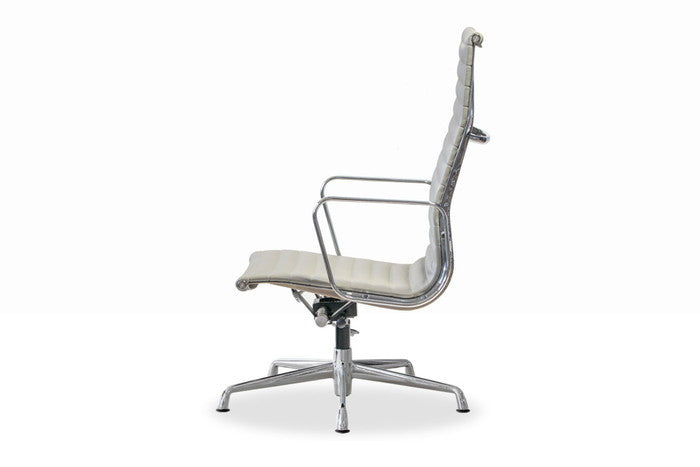 アルミナムチェア ハイフラットパッド レザー 本革 キャスター グライズ プラスライン仕様 保証付 e-comfort デザイナーズ ジェネ（GENCO） kwg-chea07hfc-le 参考画像 15