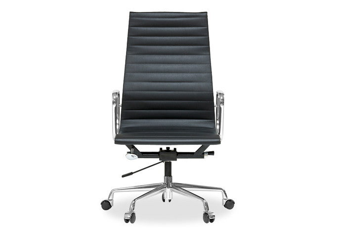 アルミナムチェア ハイフラットパッド レザー 本革 キャスター グライズ プラスライン仕様 保証付 e-comfort デザイナーズ ジェネ（GENCO） kwg-chea07hfc-le 参考画像 20