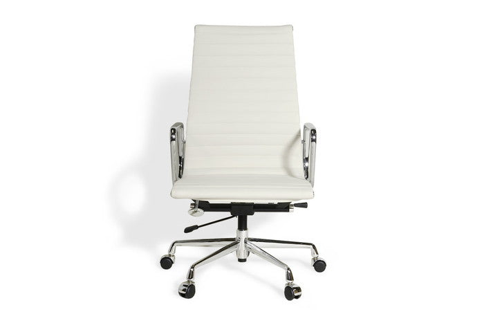 アルミナムチェア ハイフラットパッド レザー 本革 キャスター グライズ プラスライン仕様 保証付 e-comfort デザイナーズ ジェネ（GENCO） kwg-chea07hfc-le 参考画像 9