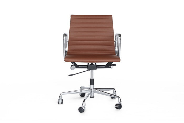 アルミナムチェア ローフラットパッド 本革キャスター付きで快適な座り心地｜kwg-chea07lfc-le（GENCO） kwg-chea07lfc-le 参考画像 7