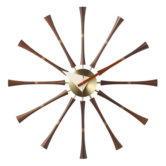 ジョージ・ネルソン スピンドルクロック｜ウォールナット×真鍮の温かみあるデザイナーズ時計｜kwg-cw12（GENCO） kwg-cw12 参考画像 5