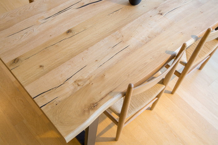 耳付きオーク天板×インダストリアル脚で魅せるロッテルダム テーブル160cm｜kwg-hw-table160ml（GENCO） kwg-hw-table160ml 参考画像 13