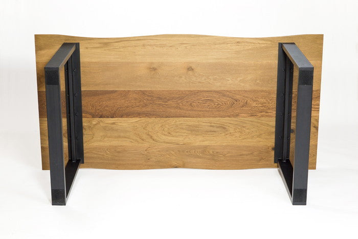 厚突きオーク天板×ブラックスチール脚のロッテルダム テーブル180cm｜kwg-hw-table180ml（GENCO） kwg-hw-table180ml 参考画像 16