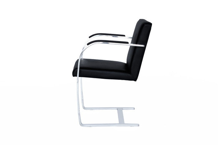 ミース・ファン・デル・ローエ ブルーノチェア ブラック レザー 本革 保証付 e-comfort デザイナーズ ジェネリック家具 リプロダク（GENCO） kwg-ch3039 参考画像 12