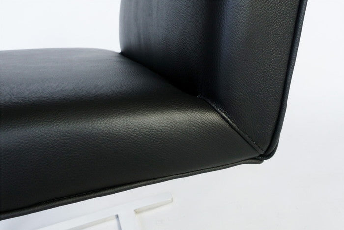 ミース・ファン・デル・ローエ ブルーノチェア ブラック レザー 本革 保証付 e-comfort デザイナーズ ジェネリック家具 リプロダク（GENCO） kwg-ch3039 参考画像 7