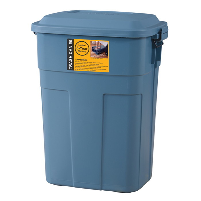 『125』『あす楽』トラッシュカン ゴミ箱 ごみ箱 ダストボックス 50L ネイビー W45.5×D32×H57.6 az-lfs-936nv 1枚目の画像 