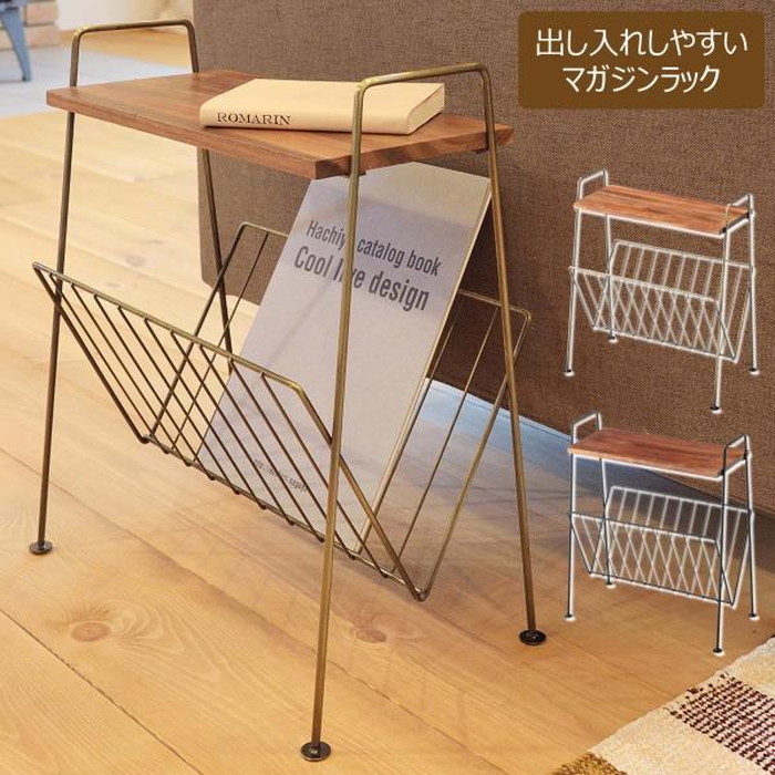 [サイズ]W39.5×D21×H45(cm)[カラー]アンティークゴールド ブラック[素材]天然木(アカシア) スチール(粉体塗装)[スペック]完成品商品重量：約1（kg）耐荷重：5kg付属工具：必要