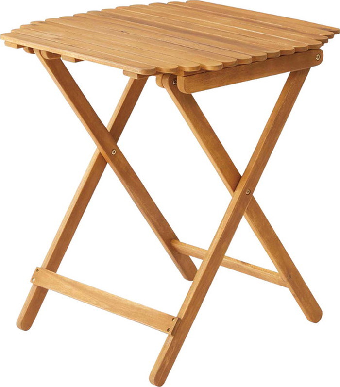[サイズ]W60×D60×H70(折りたたみ時:W60×D81×H9cm)(cm)[カラー]ブラウン[素材]天然木(アカシア) オイル仕上[スペック]完成品商品重量：約5（kg）耐荷重：15kg付属工