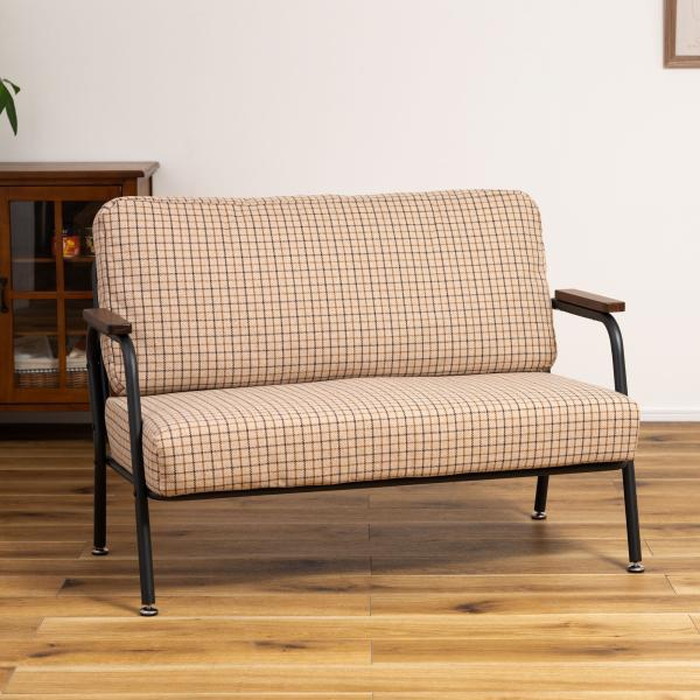 [サイズ]W110×D63×H75×SH38(cm)[カラー]ベージュ グレー[素材]スチール(粉体塗装) ポケットコイル ポリエステル[スペック]組立式商品重量：約17（kg）耐荷重：付属工具：六角