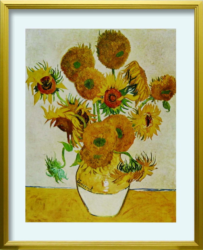 ȯ٥ե󥻥 ե å Vincent van Gogh Sunflowers L GD 430x530x25mm ZFA-62355 bic-10116694s1 1ܤβ 