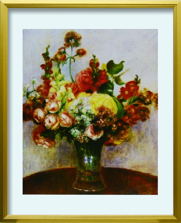 ȯ٥ԥ 她 Υ Pierre-Auguste Renoir Fleurs dans un Vase L GD 430x530x25mm ZFA-62363 bic-10116702s1 1ܤβ 