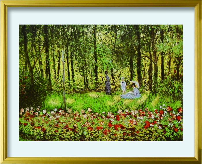 ȯ٥  Claude Monet The family of the Artist in the Argenteuil garden L GD 530x430x25mm ZFA-62370 bic-10116709s1 1ܤβ 