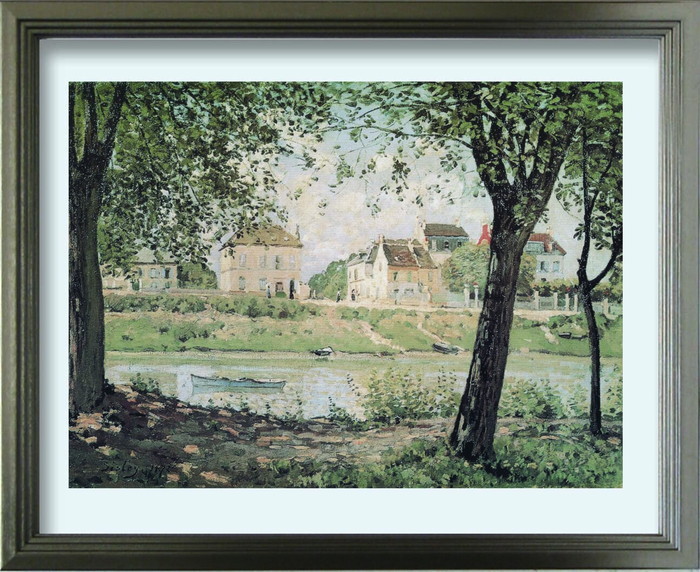 ȯ٥եå 졼 Alfred Sisley Village on the banks of the Seine S SV 330x270x25mm ZFA-62338 bic-10116890s1 1ܤβ 