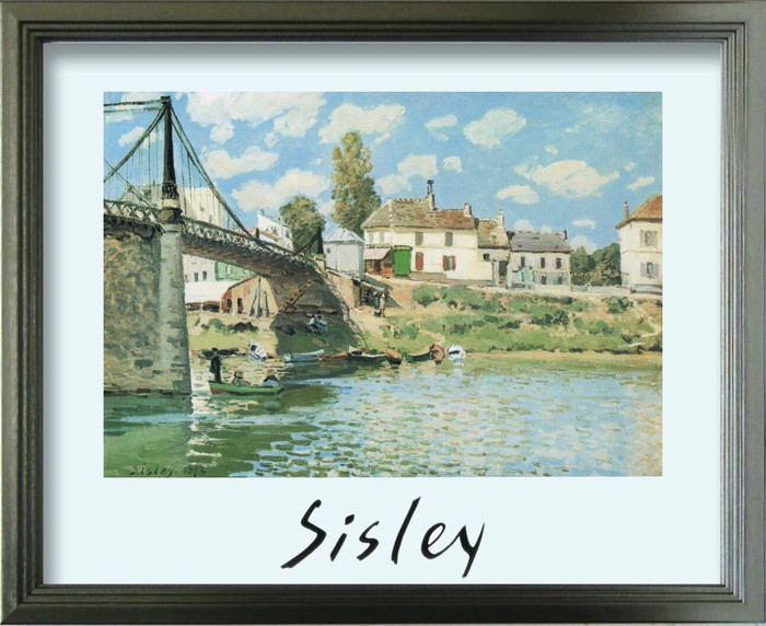 ȯ٥եå 졼 Alfred Sisley Bridge at Villeneuve-la-Garenne S SV 330x270x25mm ZFA-62339 bic-10116891s1 1ܤβ 