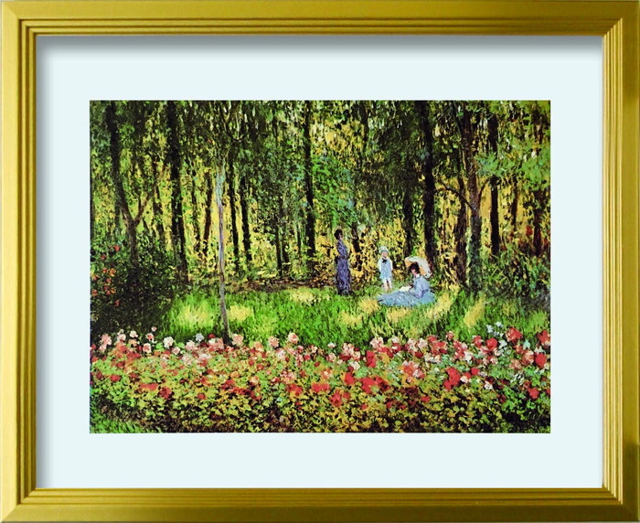 ȯ٥  Claude Monet The family of the Artist in the Argenteuil garden S GD 330x270x25mm ZFA-62352 bic-10116904s1 1ܤβ 