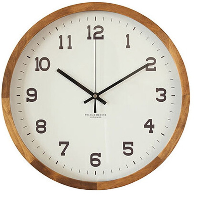 『当社発送』アイナ ウッドクロック Eina Wood Clock L ブラウン 290x45x290mm EIN-290BR bic-10416173s1 1枚目の画像 