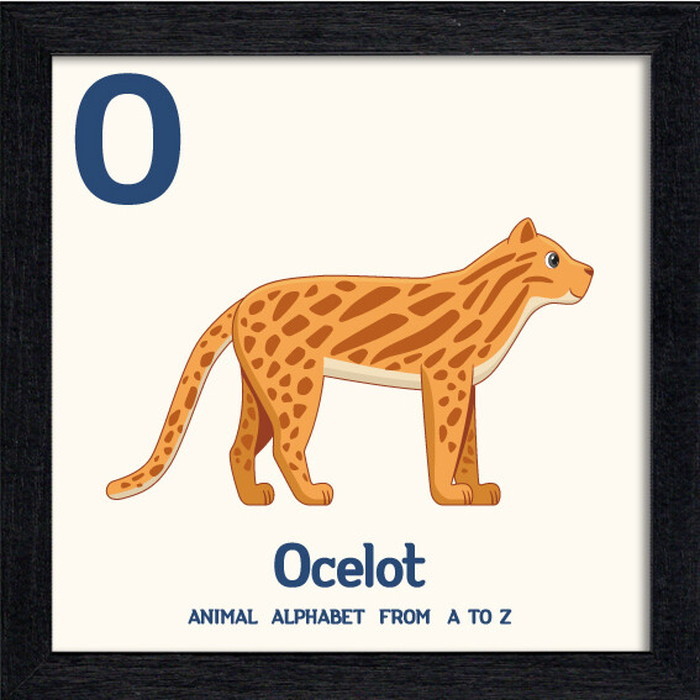 ȯ٥˥ޥ륢ե٥å Animal Alphabet Ocelot 200x200x53mm ZAA-53222 bic-10772204s1 1ܤβ 