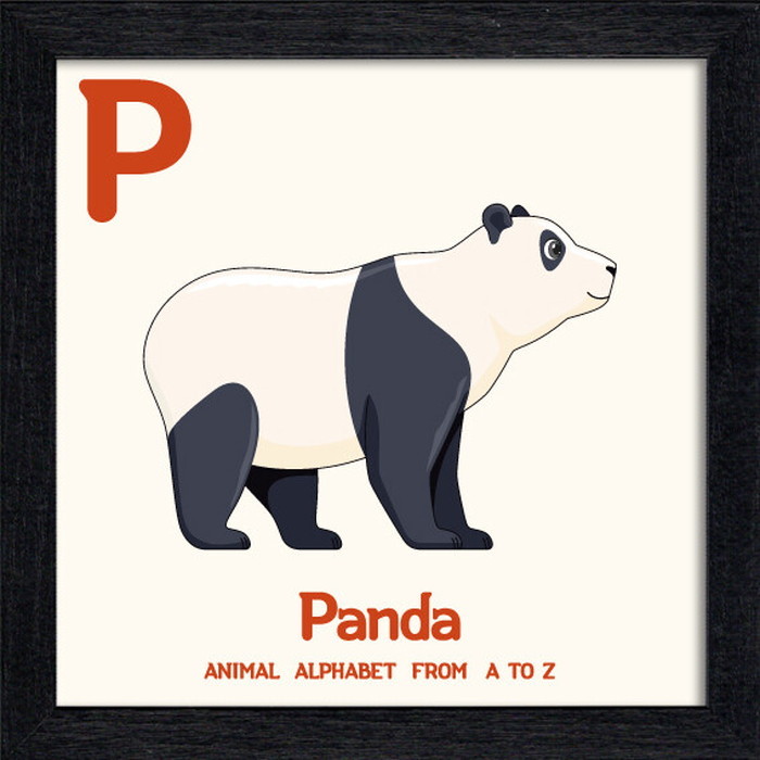 ȯ٥˥ޥ륢ե٥å Animal Alphabet Panda 200x200x53mm ZAA-53223 bic-10772205s1 1ܤβ 