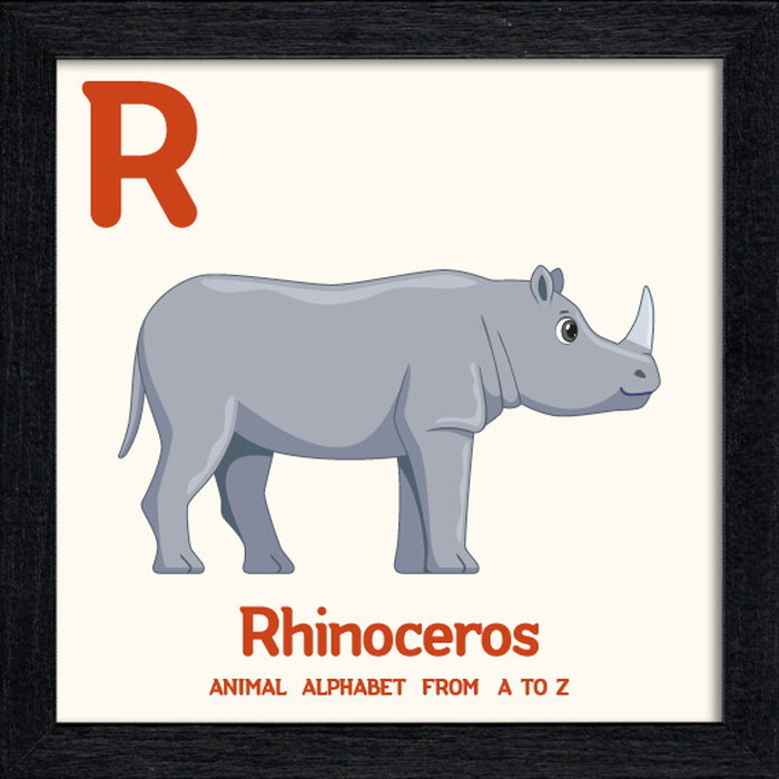 ȯ٥˥ޥ륢ե٥å Animal Alphabet Rhinoceros 200x200x53mm ZAA-53225 bic-10772207s1 1ܤβ 