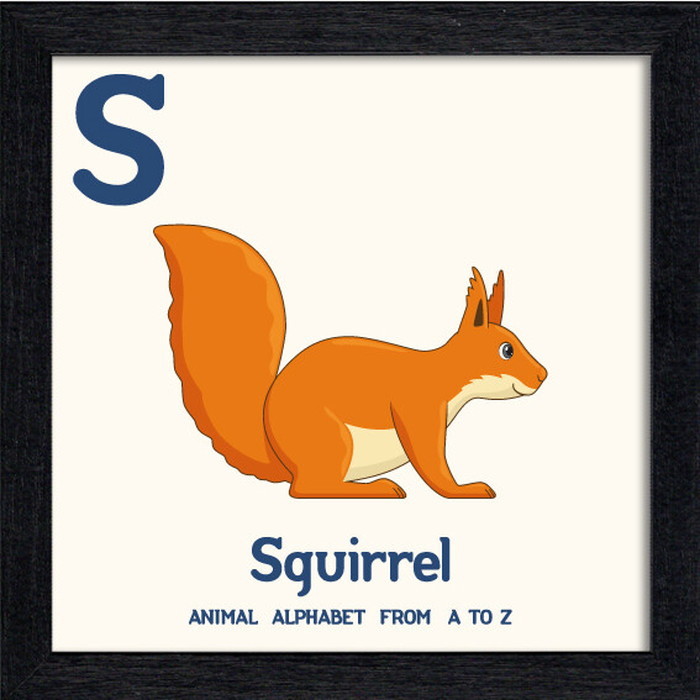 ȯ٥˥ޥ륢ե٥å Animal Alphabet Squirrel 200x200x53mm ZAA-53226 bic-10772208s1 1ܤβ 