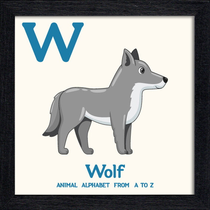ȯ٥˥ޥ륢ե٥å Animal Alphabet Wolf 200x200x53mm ZAA-53230 bic-10772212s1 1ܤβ 