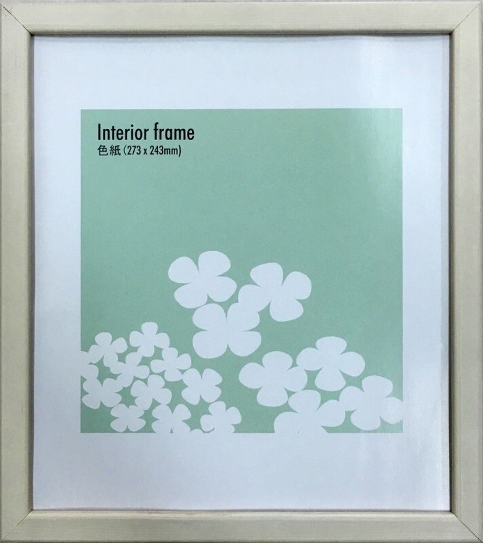 額縁 木製シンプル インテリアフレーム Interior Frame White Shikishi 265x295x17mm 色紙サイズ 295x265x17 FIN-62620 bic-11109138s1