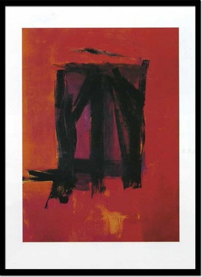 ȯ٥ȥե졼 եġ饤 Franz Kline Red painting 1961 Silkscreen 730x1030x30mm IFK-14372 bic-6942417s1 1ܤβ 