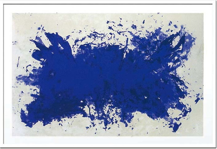 アートフレーム イブ・クライン Yves Klein Hommage a Tennessee Williams 1960 Silkscreen  940x660x30mm IYK-14371 bic-6942422s1-家具インテリアのジェンコ【本店】