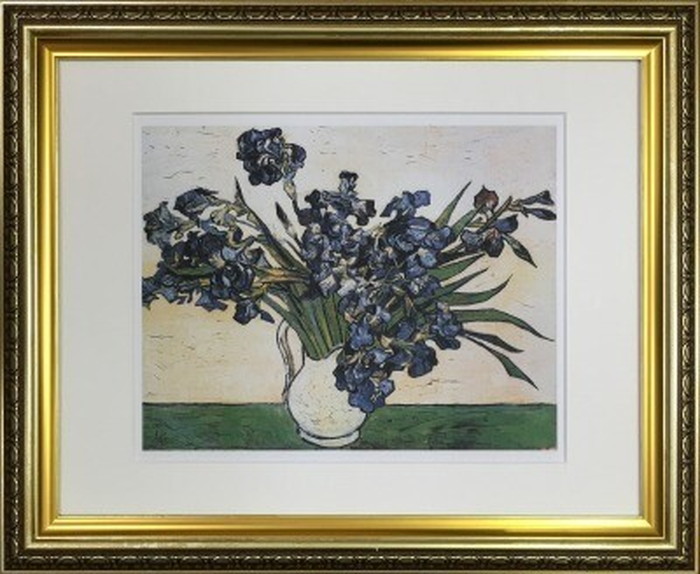 アートフレーム 名画 ヴィンセント・ファン・ゴッホ Vincent van Gogh アイリス 490x595x25mm IFA-60900 bic-6942544s1 アートパネル ア