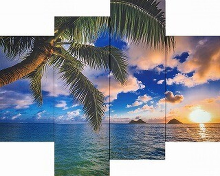 ȯ٥Х Bello Canvas Art Beautiful Lanikai 4祻å 300x600x25 300x900x25mm IPT-61745 bic-7030272s1 1ܤβ 