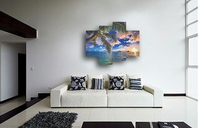 ȯ٥Х Bello Canvas Art Beautiful Lanikai 4祻å 300x600x25 300x900x25mm IPT-61745 bic-7030272s1 2ܤβ 
