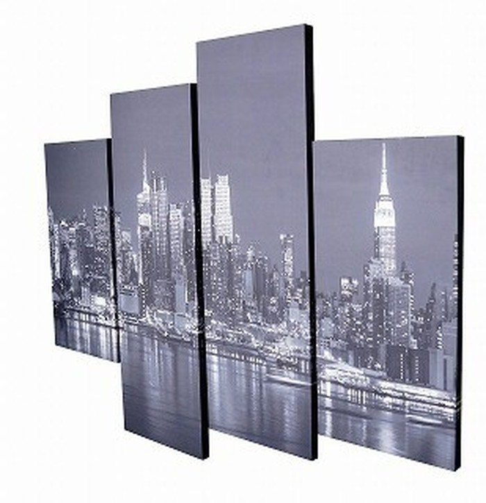 ȯ٥Х Bello Canvas Art New York Hudson River 4祻å 300x600x25 300x900x25mm IPT-61748 bic-7030275s1 3ܤβ 