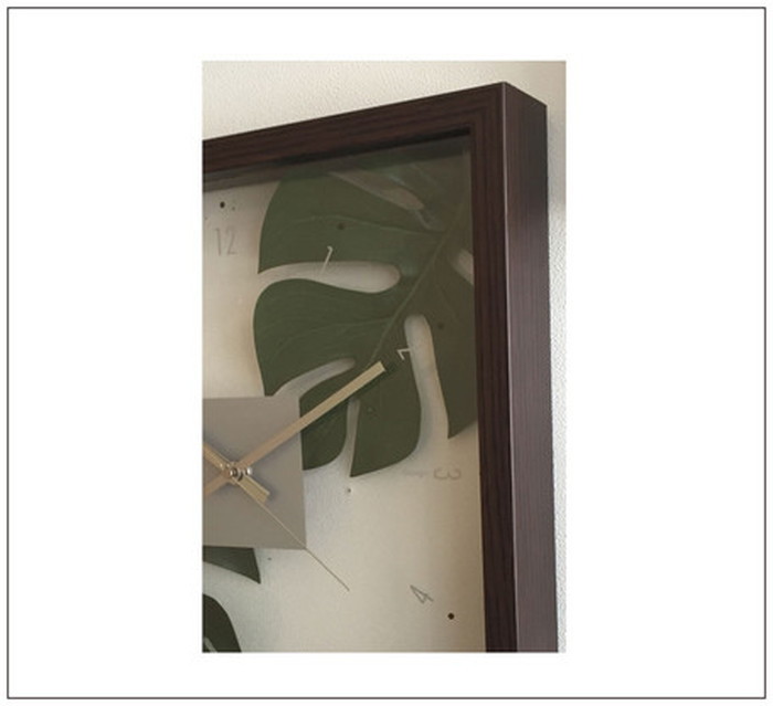 ȯ٥ƥꥢå åѥ F-style Clock Philodendron cv. kookaburra 320x320x55mm CFC-52887 bic-7074720s1 3ܤβ 