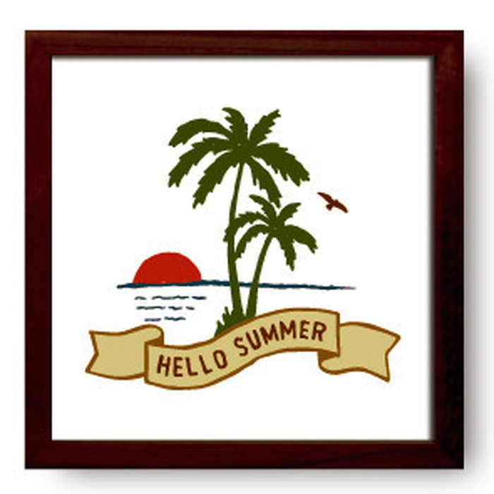 ȯ٥ե졼 SIGN FRAME Hello Summer 220x220x20mm ZSF-52137 bic-7088739s1 1ܤβ 