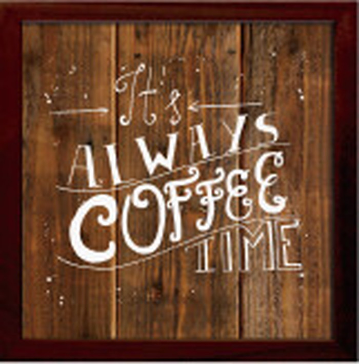 ȯ٥ե졼 SIGN FRAME ALWAYS COFFE TIME 220x220x20mm ZSF-52364 bic-7088777s1 1ܤβ 