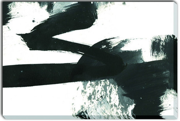 ȯ٥Хѥͥ Art Panel Black and White paint stroke texture 800x530x40mm IAP-52780 bic-7184376s1 2ܤβ 