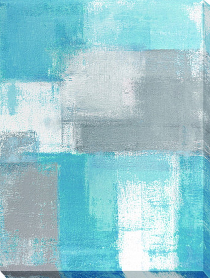 ȯ٥Хѥͥ Art Panel Grey and Blue Abstract Art Painting 600x800x40mm IAP-52782 bic-7184379s1 2ܤβ 