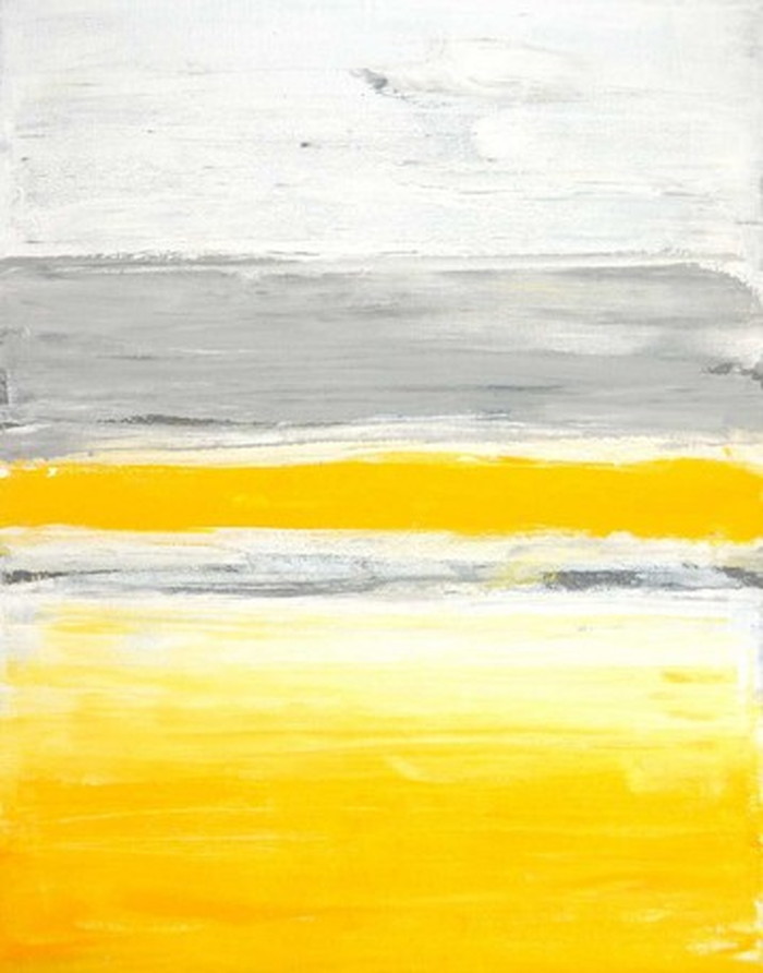 ȯ٥Хѥͥ Art Panel T30 Galler Grey and Yellow Abstract Art Painting 600x800x40mm IAP-51598 bic-7184388s1 1ܤβ 