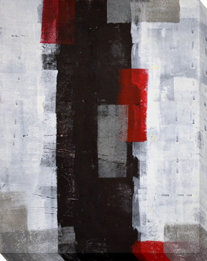 ȯ٥Хѥͥ Art Panel T30 Galler Red and Grey Abstract Art Painting 600x800x40mm IAP-51601 bic-7184389s1 2ܤβ 