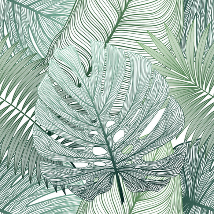ȯ٥Хѥͥ Art Panel Seamless pattern tropical leaf paim 800x800x40mm IAP-52790 bic-7184399s1 1ܤβ 