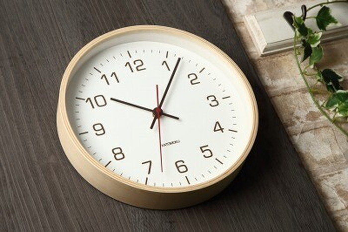 ȯɳݤ plywood wallclock 4 ʥ 252x252x50mm km-44N bic-7214087s1 2ܤβ 