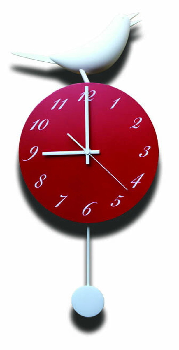 振り子時計 Singing Bird Clock Red CSB-51518 bic-7231341s1 振り子時計 置き時計 掛け時計 送料無料 北欧 モダン 家具 インテリア ナ
