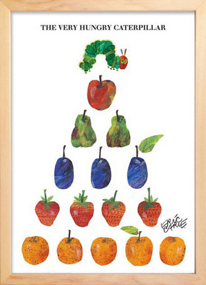 アートフレーム エリック・カール ナチュラルフレーム Eric Carle Fruits Pyramid Fruits Pyramid 280x387x17mm ZEC-61865 bic-7399007s1
