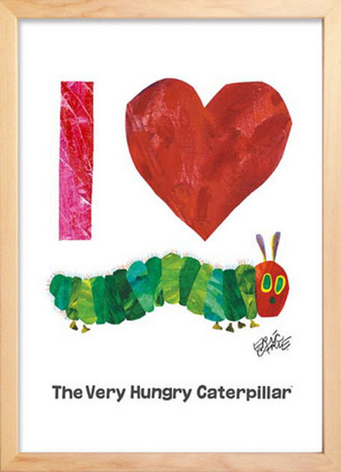 アートフレーム エリック・カール ナチュラルフレーム Eric Carle I Love Caterpillar I Love Caterpillar 280x387x17mm ZEC-61866 bic-7