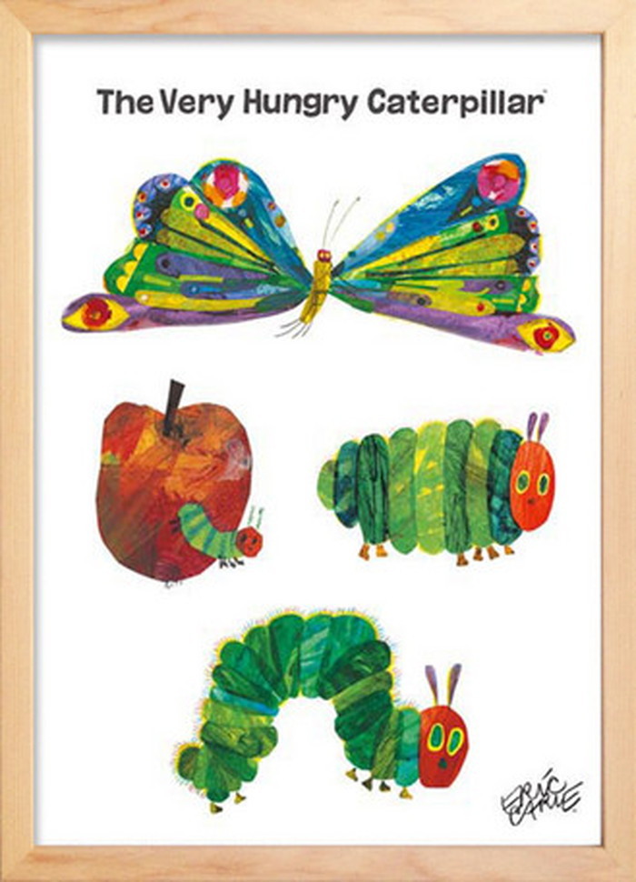アートフレーム エリック・カール ナチュラルフレーム Eric Carle Butterfly Butterfly 280x387x17mm ZEC-61867 bic-7399009s1 アートパ
