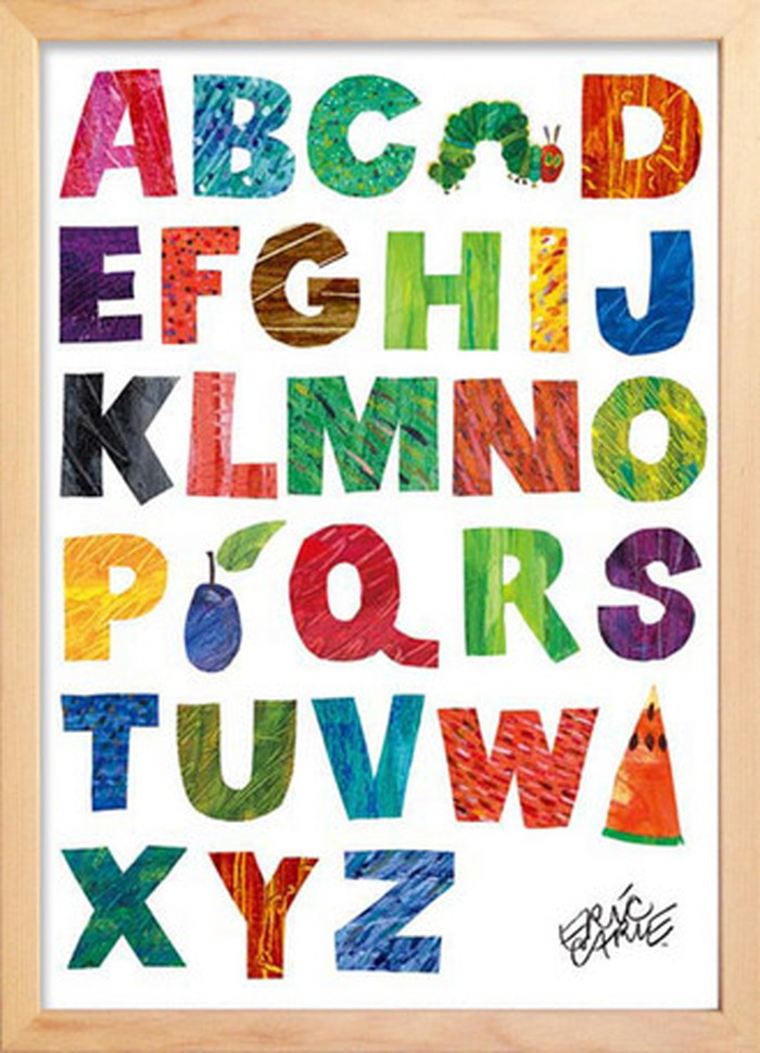 アートフレーム エリック・カール ナチュラルフレーム Eric Carle Alphabets Alphabets 280x387x17mm ZEC-61869 bic-7399011s1 アートパ