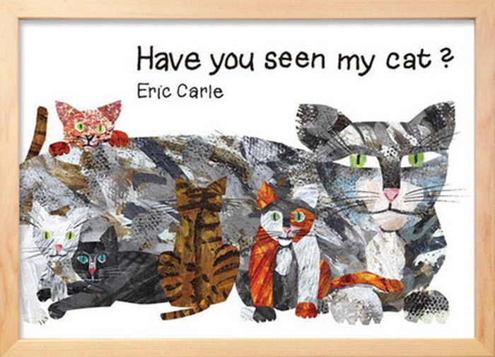 アートフレーム エリック・カール ナチュラルフレーム Eric Carle Have You Seen My Cat? Have You Seen My Cat? 387x280x17mm ZEC-61873